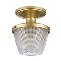 Badleuchte Decke IP44 in Messing Klar klein Metall Glas