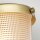 Badleuchte Decke IP44 in Messing Klar klein Metall Glas
