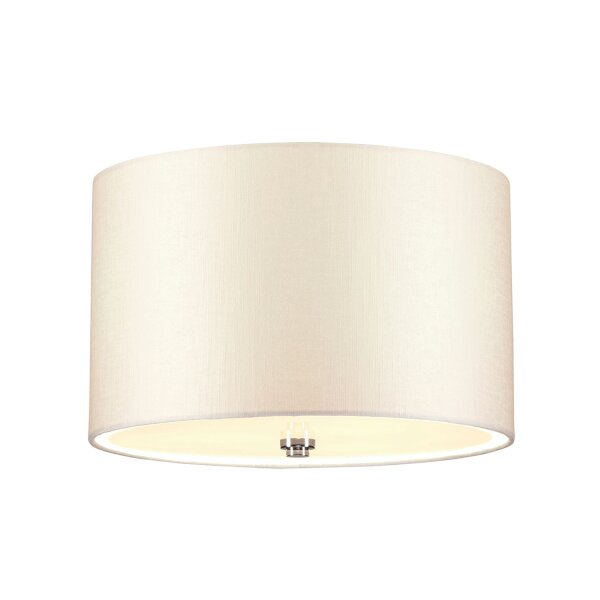 Deckenlampe Stoff rund Ø36cm Creme Chrom Modern VARINDA