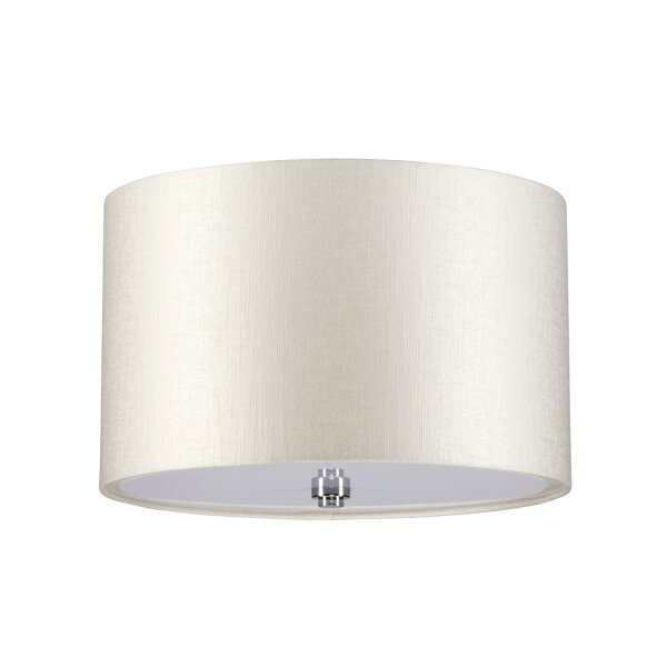 Deckenlampe Stoff rund Ø36cm Creme Chrom Modern VARINDA
