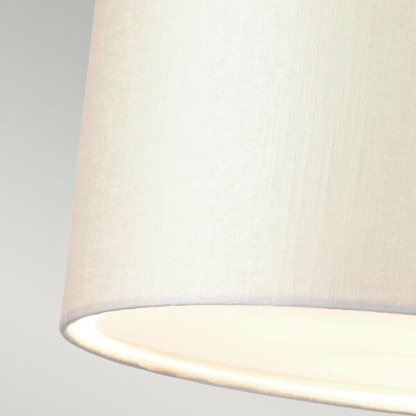 Deckenlampe Stoff rund Ø36cm Creme Chrom Modern VARINDA