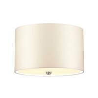 Deckenlampe Stoff rund &Oslash;36cm Creme Chrom Modern...