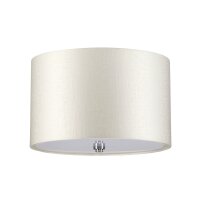 Deckenlampe Stoff rund Ø36cm Creme Chrom Modern...