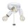 Deckenlampe Stoff rund Ø36cm Creme Chrom Modern VARINDA