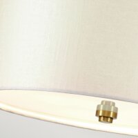 Deckenleuchte rund 46 cm Stoff in Creme Messing