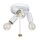 Deckenleuchte rund 46 cm Stoff in Creme Messing