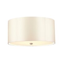 Deckenleuchte Stoff rund in Creme Chrom &Oslash;46cm