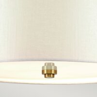 Deckenleuchte Stoff Schirm in Creme Messing rund...