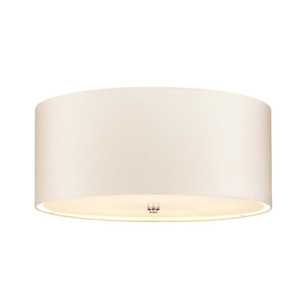 Deckenleuchte Creme Chrom rund Ø56cm blendarm