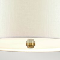 Deckenlampe groß rund 66 cm Stoff in Creme Messing