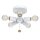 Deckenlampe groß rund 66 cm Stoff in Creme Messing