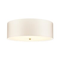 Deckenlampe Stoff gro&szlig; rund &Oslash;76cm in Creme Messing