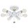 Deckenlampe Schlafzimmer Wohnzimmer Creme Chrom