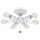 Deckenlampe Stoff Creme Messing rund VARINDA
