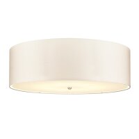 Deckenlampe groß rund 86 cm Stoff in Creme Chrom