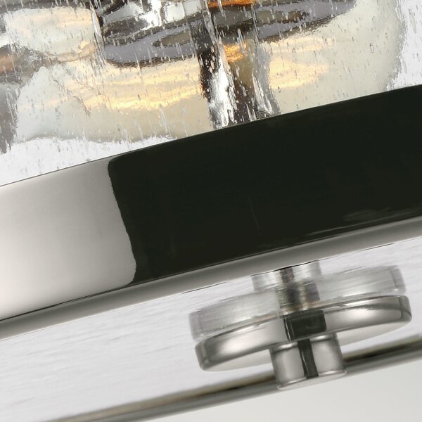 Deckenlampe Metall Glas in Nickel rund innen FLOR