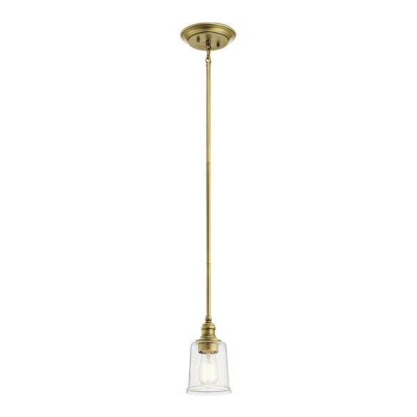 Deckenlampe E27 in Messing Ø13cm Glas Metall Jugendstil