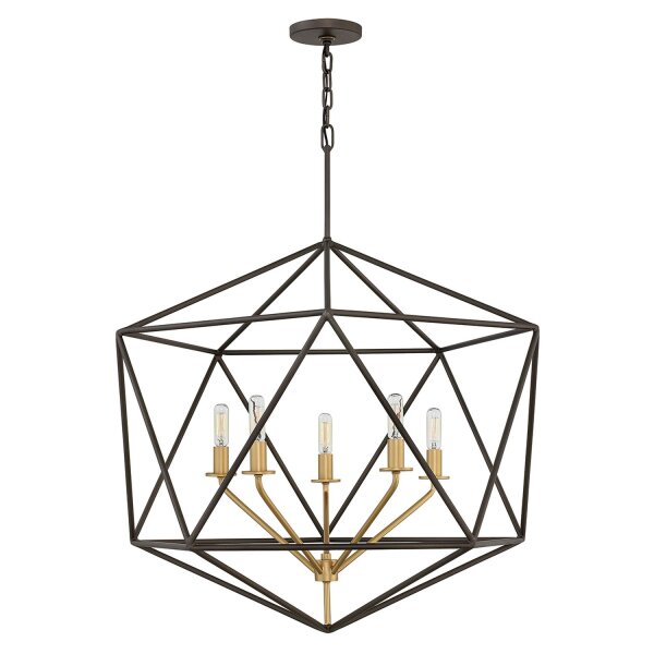 Hängelampe in Bronze 5-flammig verstellbar E14 DIVISTA
