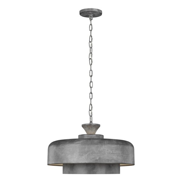 Hängeleuchte Grau E27 Metall Ø46cm Vintage Design