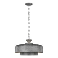 Hängeleuchte Grau E27 Metall Ø46cm Vintage...