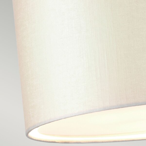 Hängeleuchte Stoff Ø36cm in Creme Messing antik