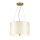 Hängeleuchte Stoff Ø36cm in Creme Messing antik
