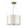 Hängeleuchte Stoff Ø36cm in Creme Messing antik
