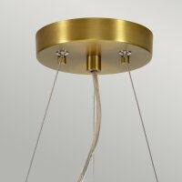 Hängelampe rund Ø46cm Stoffschirm Creme...