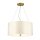 Hängelampe rund Ø46cm Stoffschirm Creme Messing antik