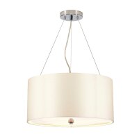Hängelampe Stoffschirm rund Ø46cm in Creme...