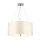 Hängelampe Stoffschirm rund Ø46cm in Creme Chrom NASIA