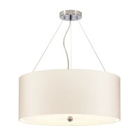 H&auml;ngeleuchte Stoff &Oslash;56cm in Creme Chrom blendarm