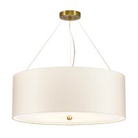 H&auml;ngelampe Stoff Schirm rund &Oslash;66cm in Creme...