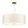 Hängelampe Stoff Schirm rund Ø66cm in Creme Messing