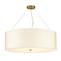 H&auml;ngeleuchte rund &Oslash;76cm Stoffschirm Creme...