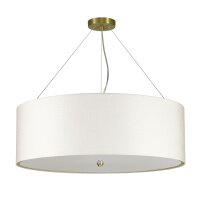 Hängeleuchte rund Ø76cm Stoffschirm Creme...
