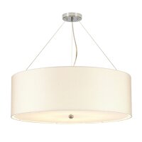 H&auml;ngelampe Stoff &Oslash;76cm in Creme Chrom blendarm