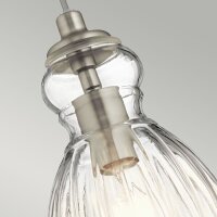 Hängelampe Glas Metall Vintage Design Ø15cm...