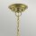 Kronleuchter in Messing Glasschirm Metall Jugendstil
