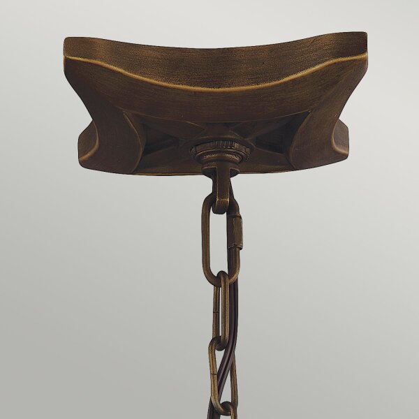 Hängeleuchte Metall in Messing antik Vintage NADICIA