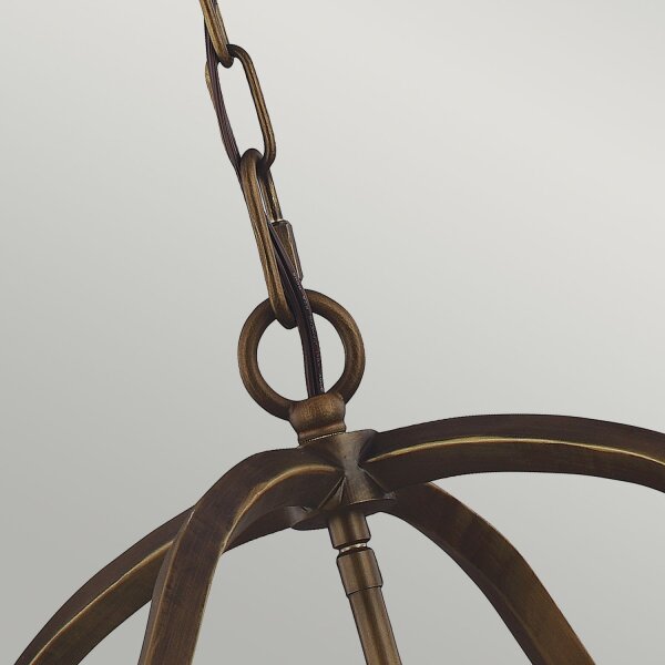 Hängeleuchte Metall in Messing antik Vintage NADICIA