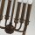 Hängeleuchte Metall in Messing antik Vintage NADICIA
