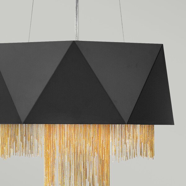 Hängelampe Modern Design Schwarz Gold Metall VENINA