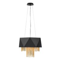 H&auml;ngelampe Modern Design Schwarz Gold Metall VENINA