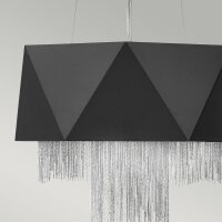 Hängeleuchte Metall Schwarz Silber Modern Design VENINA