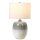 Tischlampe Keramik Stoff Hellgrau Creme 61,5 cm E27