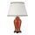 Tischlampe Keramik Stoff in Terracotta Creme 68 m E27