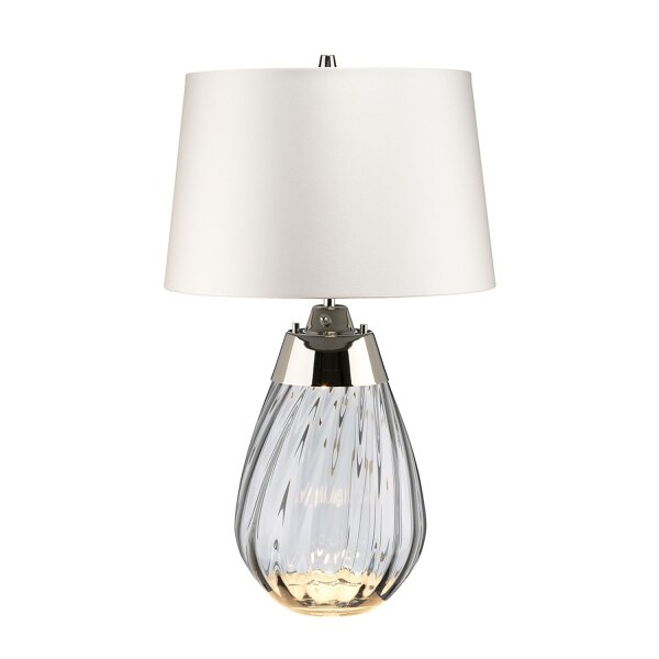 Tischlampe Retro Grau Weiß 60,5 cm beleuchteter Fuß