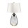 Tischlampe Retro Grau Wei&szlig; 60,5 cm beleuchteter Fu&szlig;