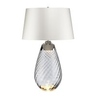 Tischlampe Glas Seide beleuchteter Sockel 74 cm